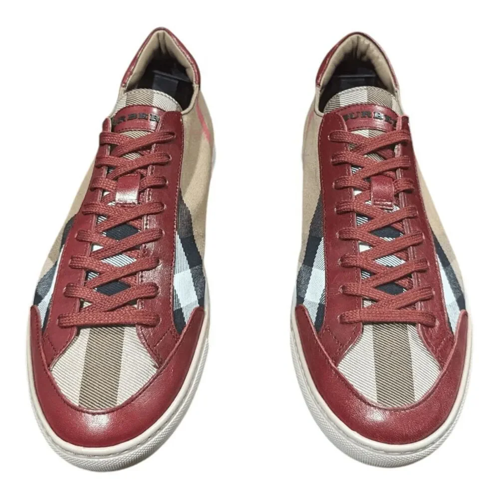 BURBERRY Hartsfields Check House Lace-Up Sneaker Size 40 - Picture 4 of 11